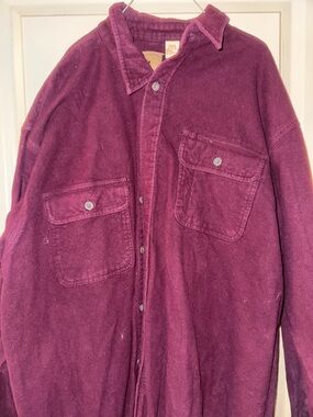 VINTAGE Men's Wine Lightweight Shirt Jacket - Relaxed Layering Shacket